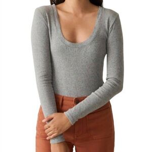 Faherty Pacific Pointelle in Stonehill heather